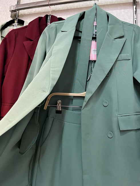 DEVASHOP Two Piece Suit  Blazer With Trouser